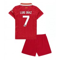 Maglia Calcio Liverpool Luis Diaz #7 Prima Divisa Bambino 2024-25 Manica Corta (+ pantaloncini)